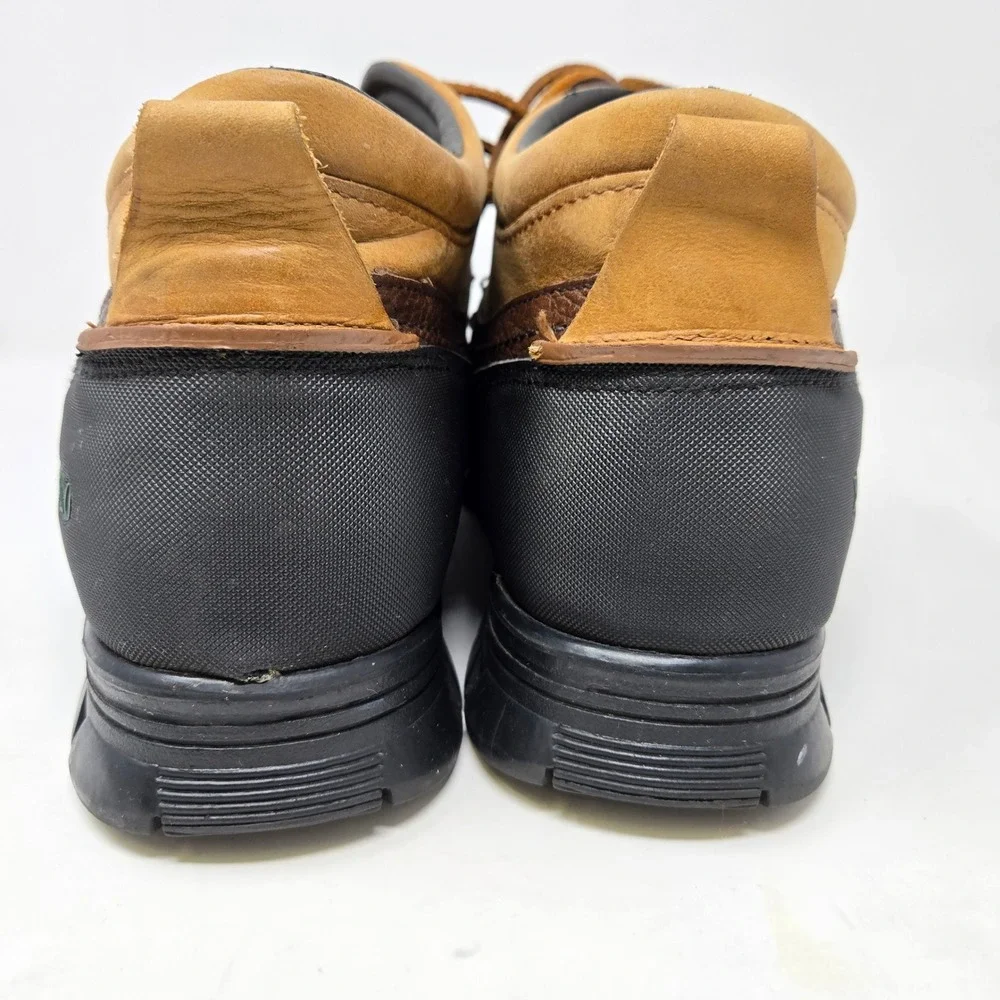Polo Ralph Lauren Duck Boots Leather Buckle Strap 12D Brown Tan Rugged Mens